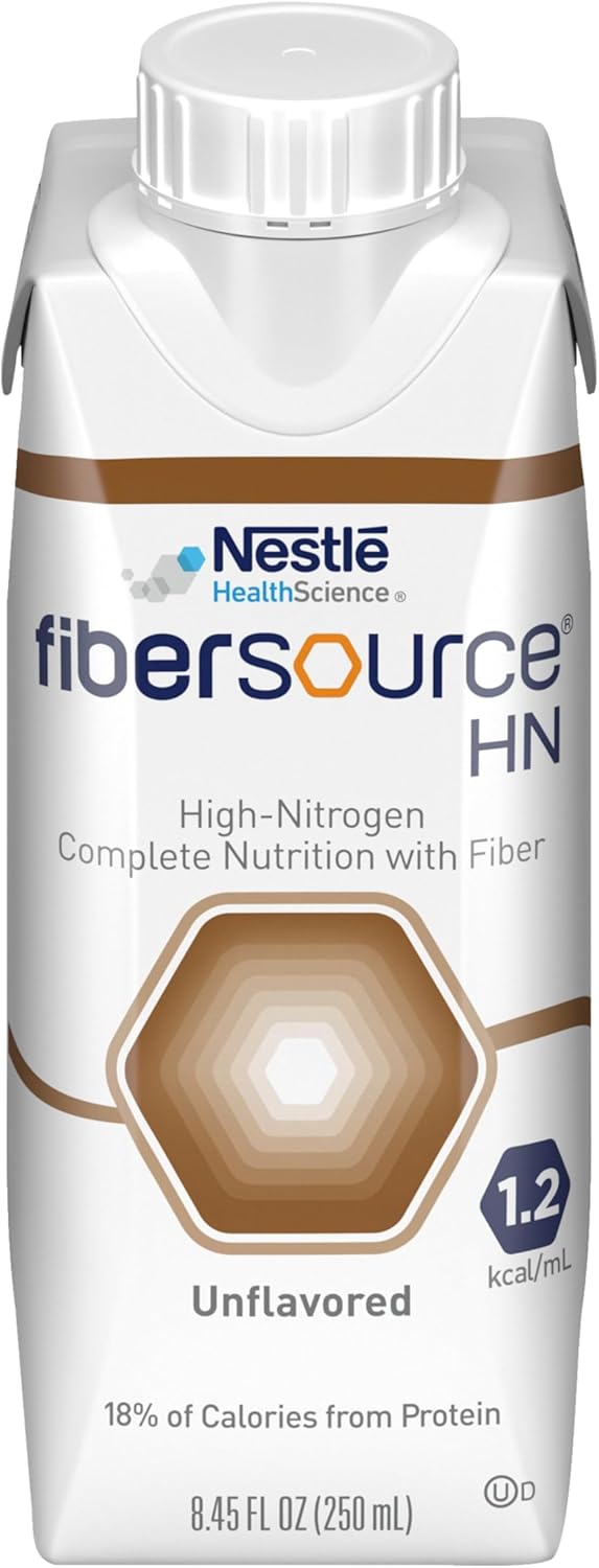 HN, High Nitrogen Complete Nutrition with Fiber, Tube Feeding Formula (1.2 kcal/mL), Unflavored, 8.45 Fl Oz, Pack of 24