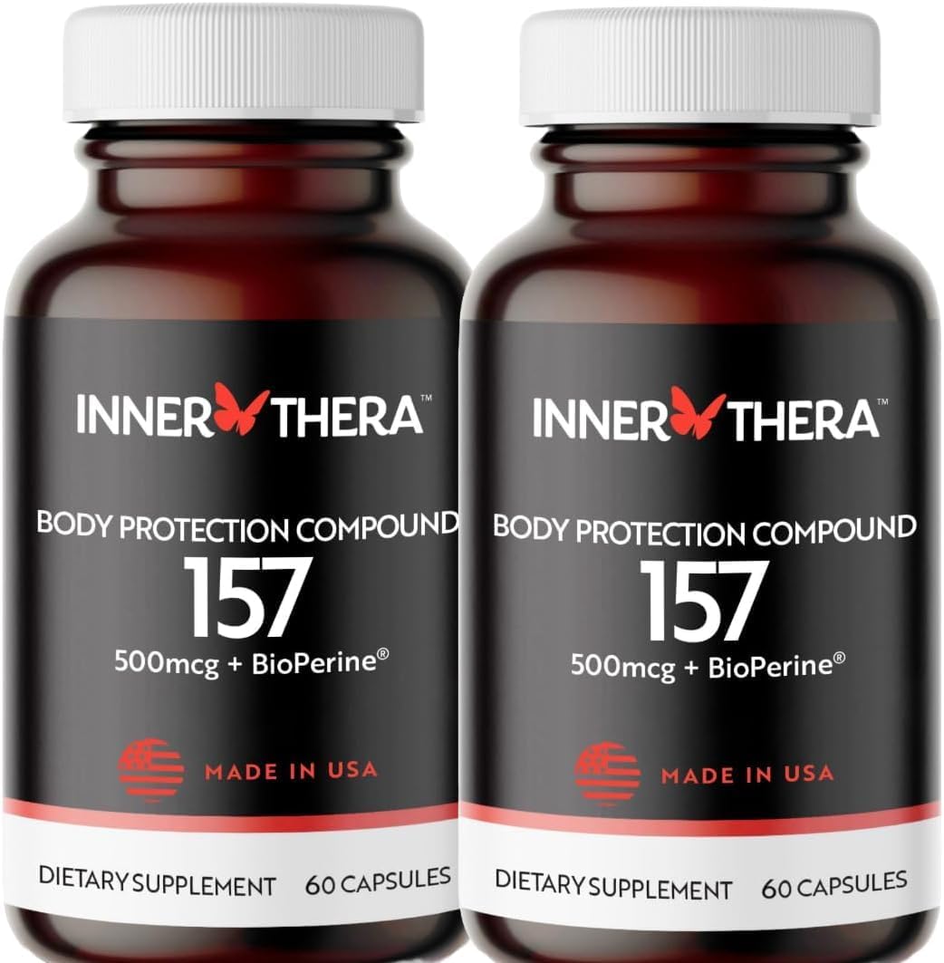 Extra-Strength 157 Peptide Capsules (2 Bottles) - Muscle Health - Tissue Health - Gut Health - Rapid Recovery - Strength and Wellness - 4 Month Supply (2)