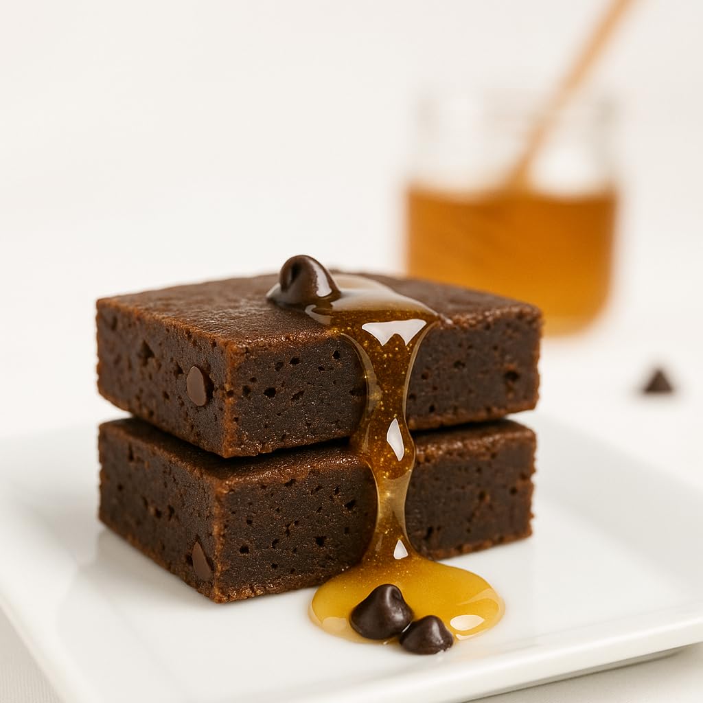 Gluten-Free Chocolate Protein Brownie with Collagen & Honey – High-Protein, Whole-Food Snack, 9 Count