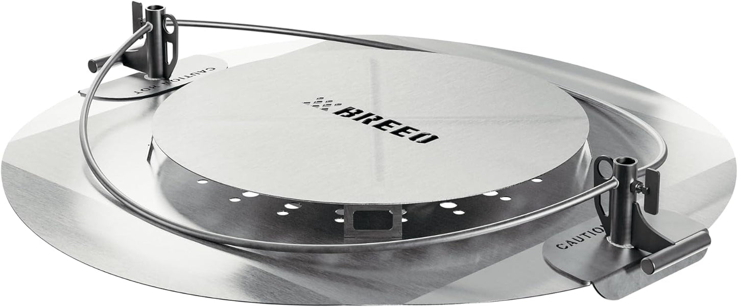 Breeo Outpost™ Heat Deflector X30 | Compatible with Y Series and X Series | Maximize Hot Airflow | USA Made | Live-Fire Cooking Accessory (Heat Deflector & Outpost Rod Included)