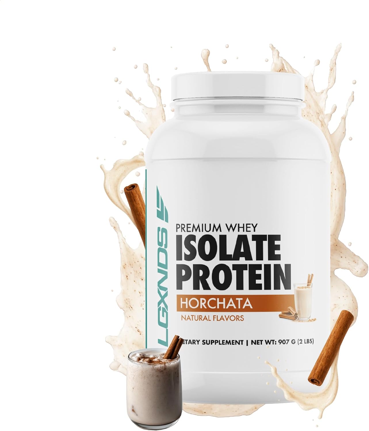 Premium Whey Isolate Protein Powder – Horchata Flavor | 26g Protein, Digestive Enzymes, No Added Sugar, 2lb | Supports Muscle Growth & Recovery