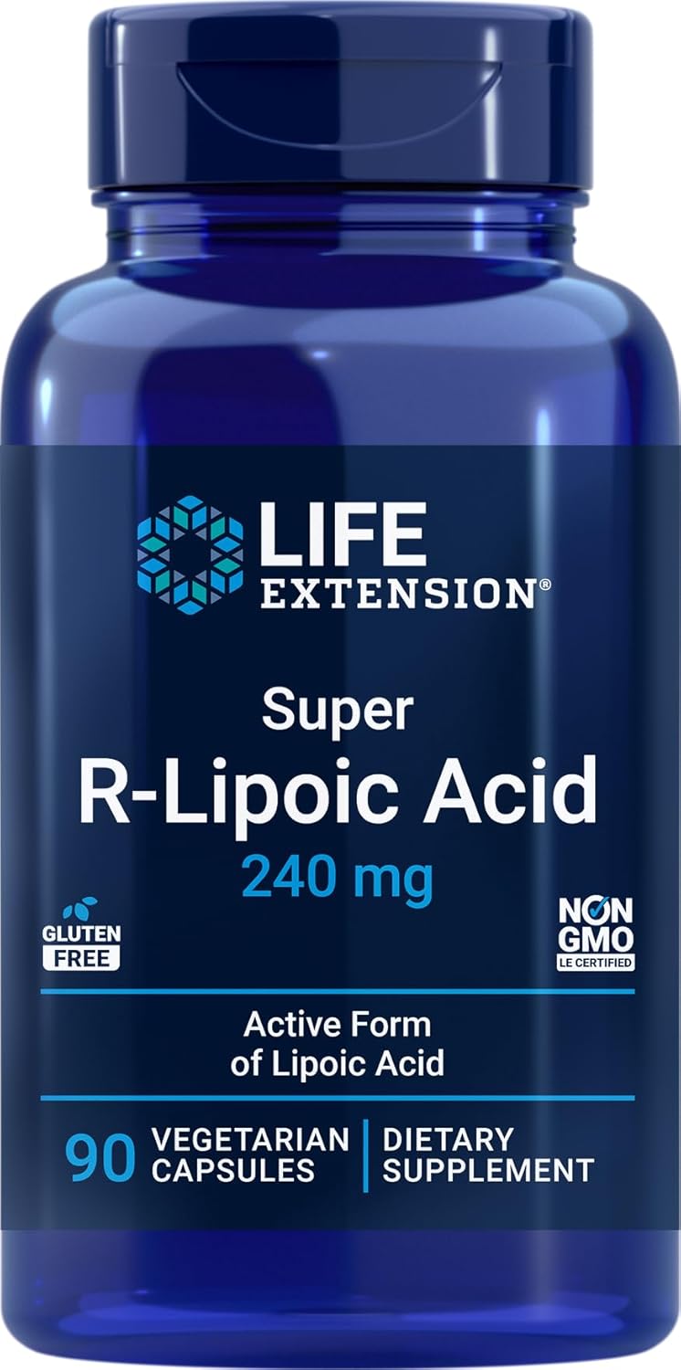 Life Extension Super R Lipoic Acid 240mg, 90 Capsules, Vegetarian