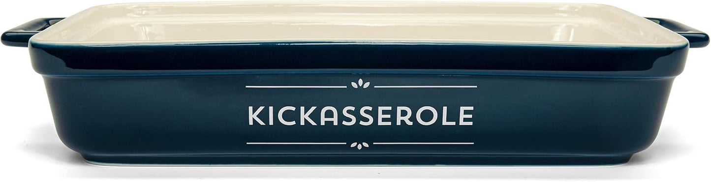 Ceramic Casserole Dish For Oven - 10.6 x 7.2 x 2.3 - Funny Gift for Bakers and People That Like To Cook or Housewarming Gift Idea