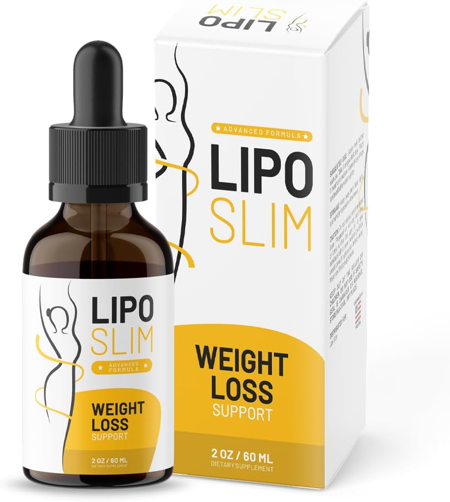 Official Drops - Daily Liquid Supplement - Advanced Formula for Natural Metabolism & Energy Support, LipoSlim for Overall Health & Wellness. One 60ml Bottle for 1 Month