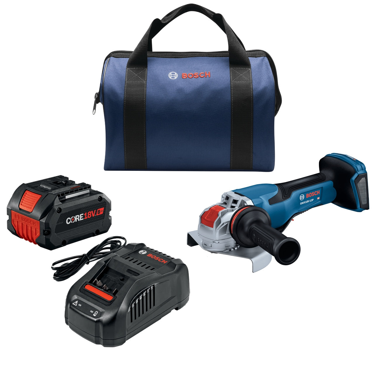 Bosch PROFACTOR 6-in 18-volt 8 Amps Paddle Switch Brushless Cordless Angle Grinder (Charger Included and 1-Battery) GWX18V-13PB14