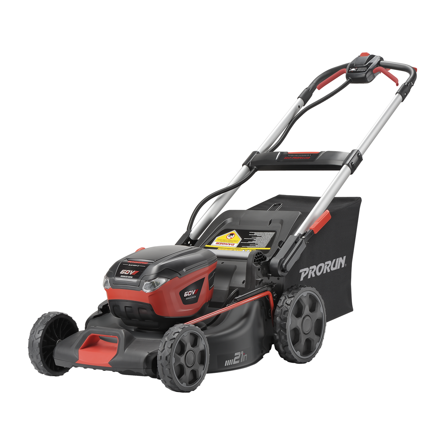 PRORUN PLM16021SP 60-volt 21-in Cordless Self-propelled Lawn Mower 5 Ah (1-Battery and Charger Included) PLM16021SP