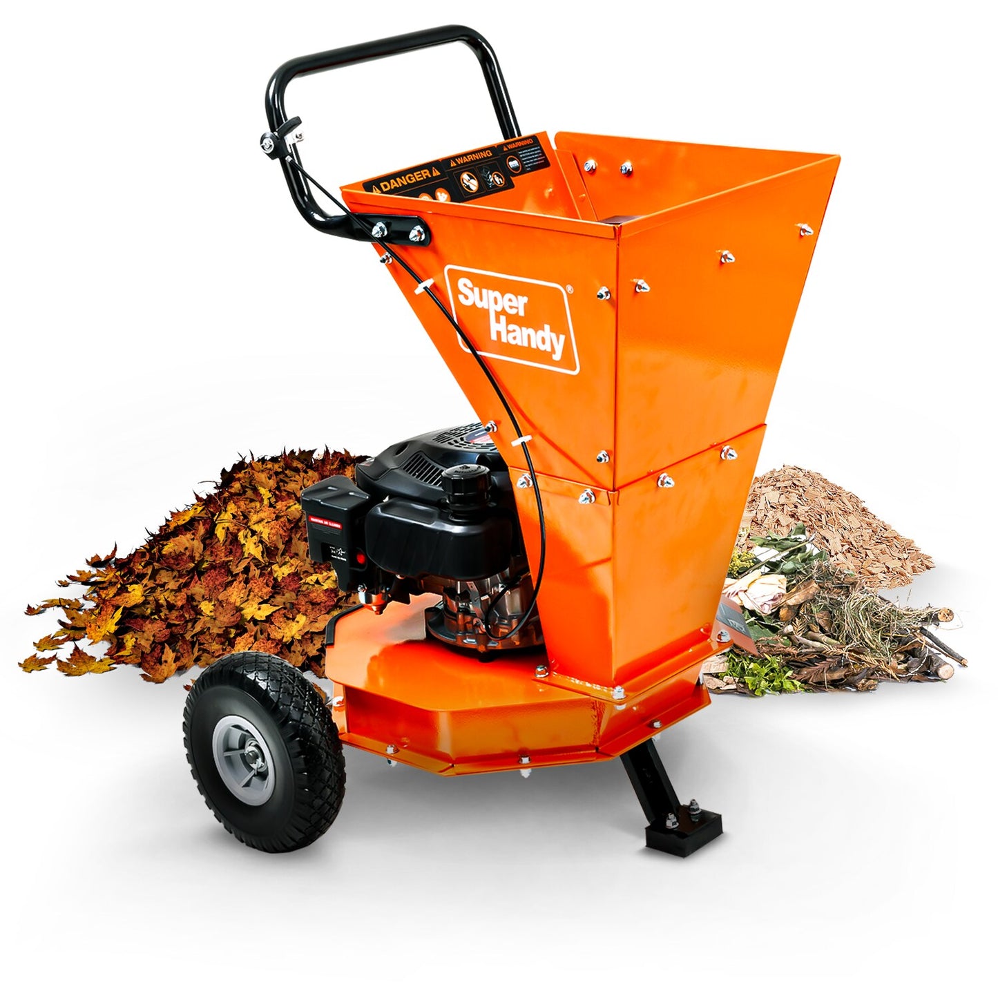 SuperHandy Gas Leaf Mulcher 145-cc 1-in Steel Gas Wood Chipper GUO083