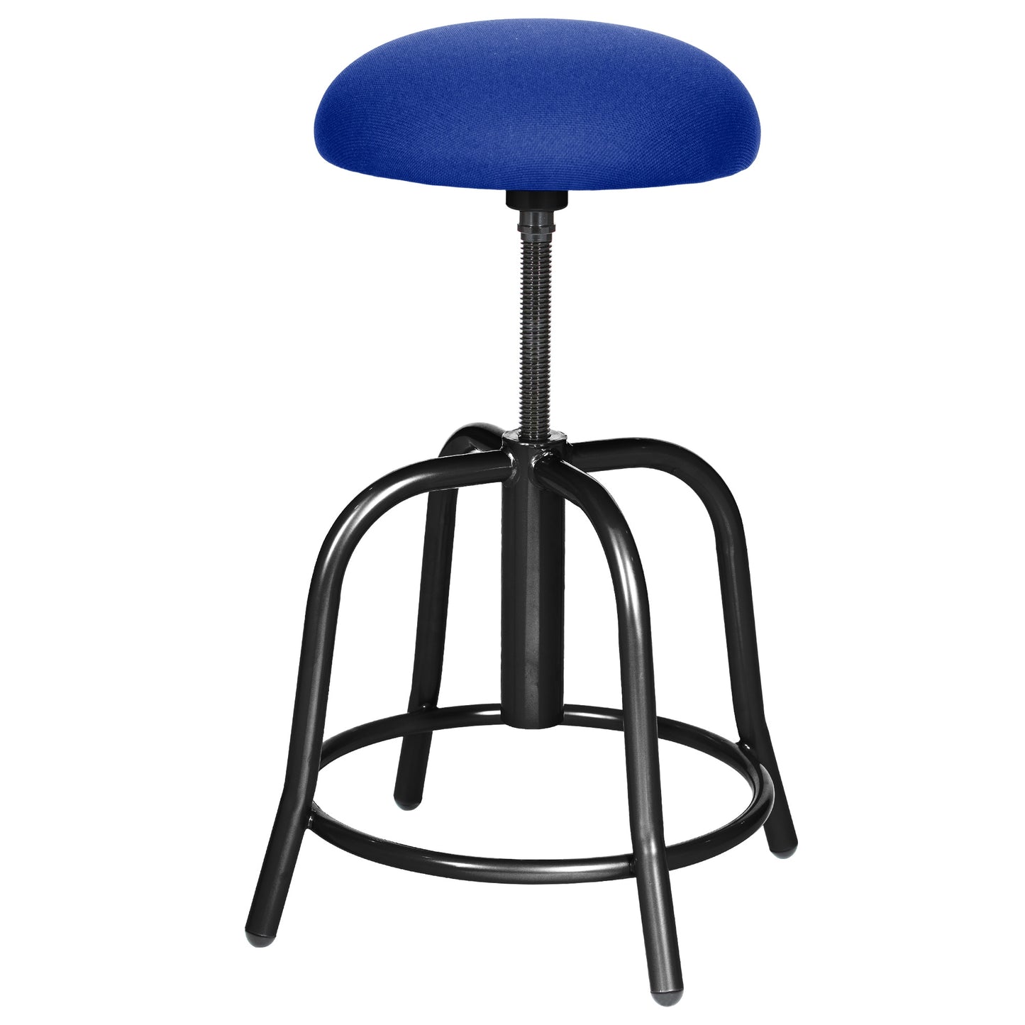 Hampden Furnishings Vince Swivel Soft Seat Work Seat Stool, Blue, 300 lbs. Weight Capacity, Height Adjustable, Versatile and Comfortable HMD6800BK-SDB
