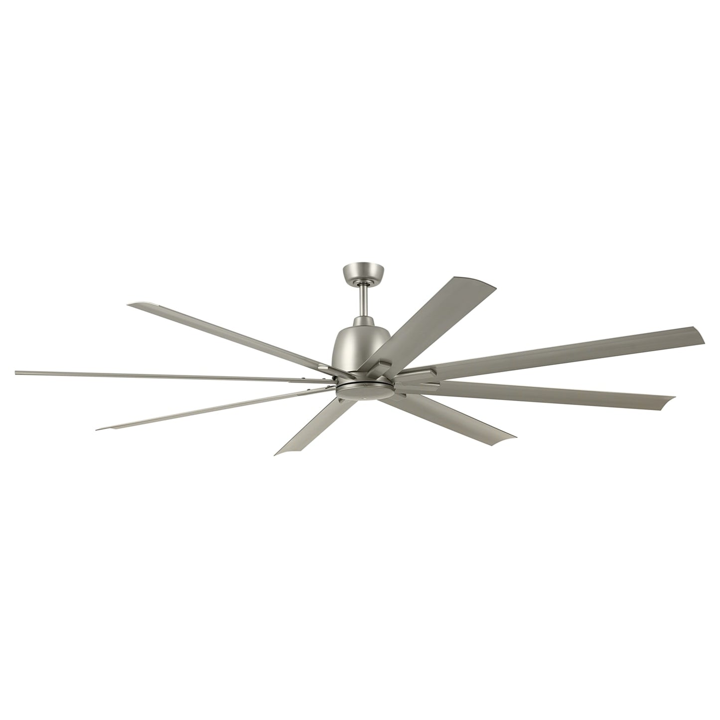 Kichler Breda 85-in Outdoor Brushed Nickel with Brushed Nickel Blades Ceiling Fan Without Light - Remote Included ( 8 -Blade ) 5648869
