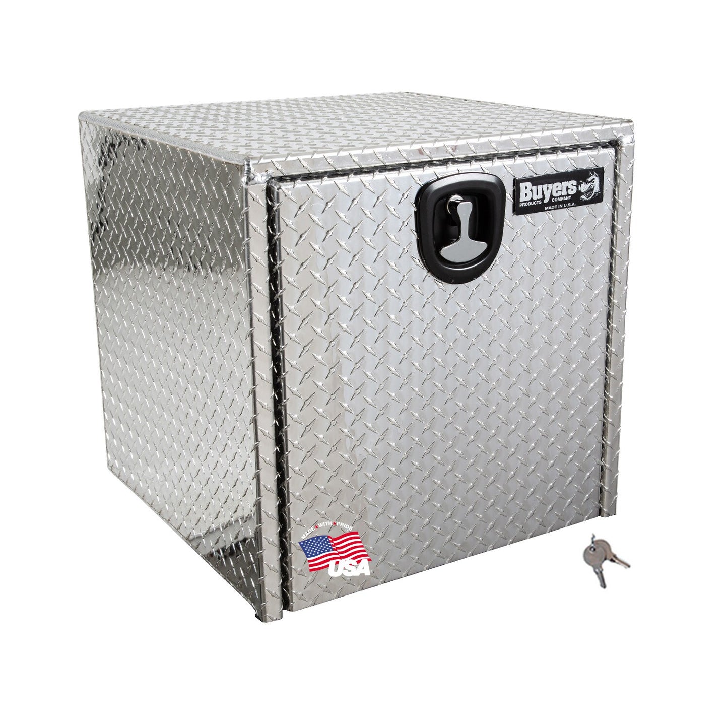 Buyers Products 25-in x 24.5-in x 24.5-in Diamond Tread Aluminum Underbody Truck Tool Box 1735130