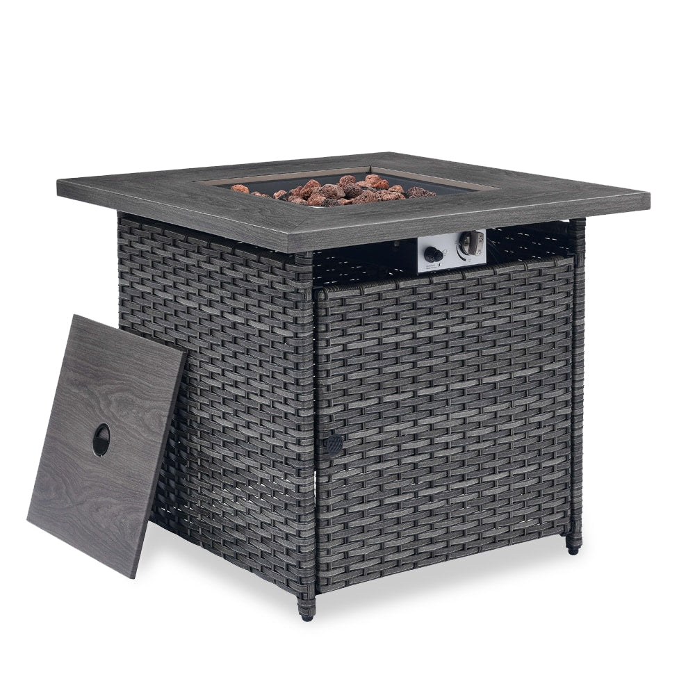 Rilyson 30-in W 5000 Maximum BTUs Steel Square Portable Liquid propane Fire table