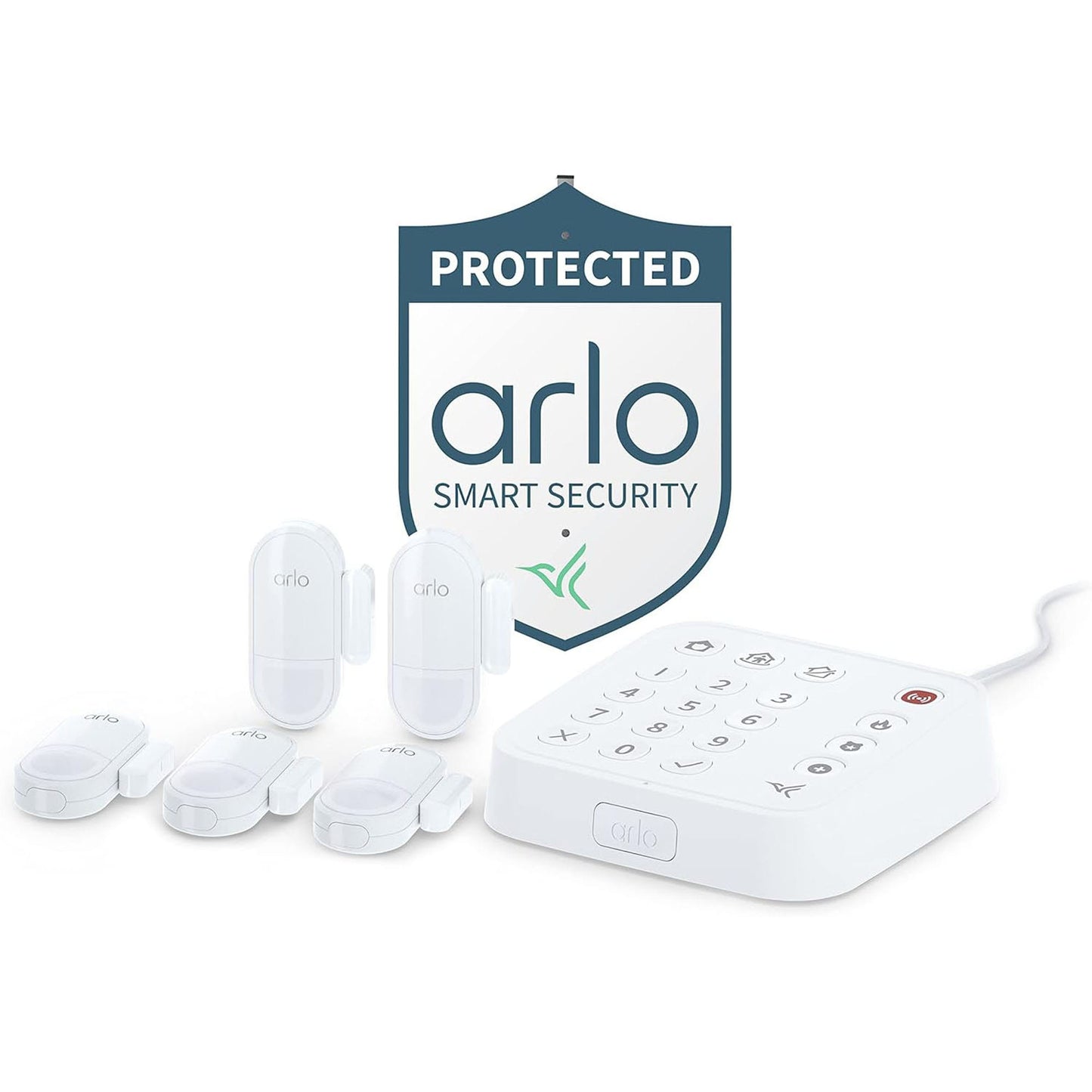 Arlo Security system kit Wi-fi Compatibility Smart Hardwired Home Security System in White SS1501-100NAS