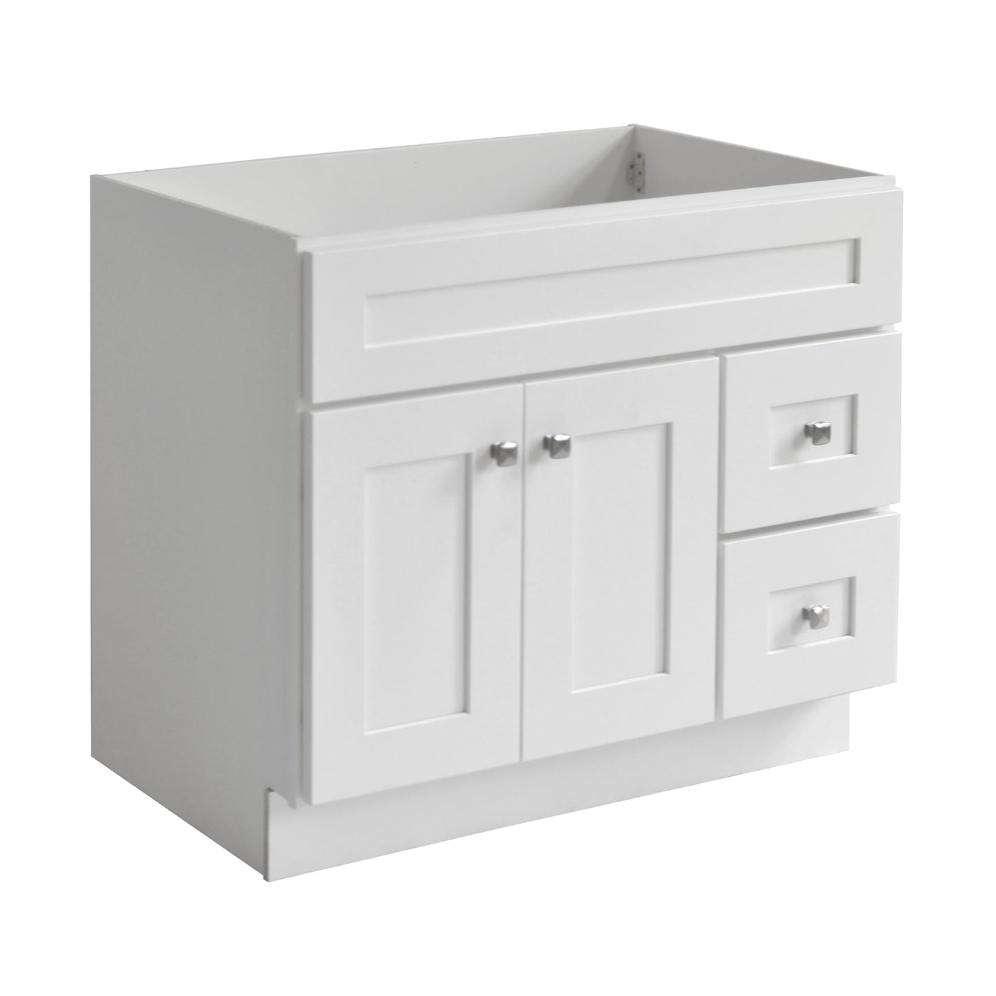 Design House Brookings 36-in White Bathroom Vanity Base Cabinet without Top (Assembly Required)