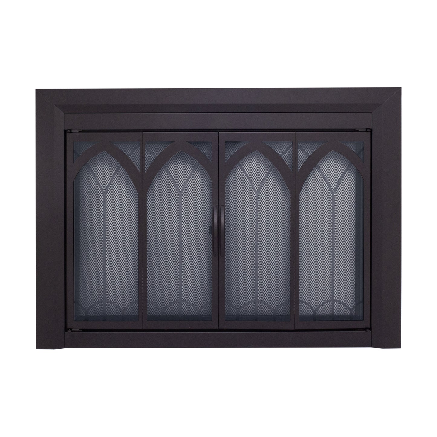 Pleasant Hearth Collin Black Medium Bifold Fireplace Doors with Smoke Tempered Glass CI-3501BL
