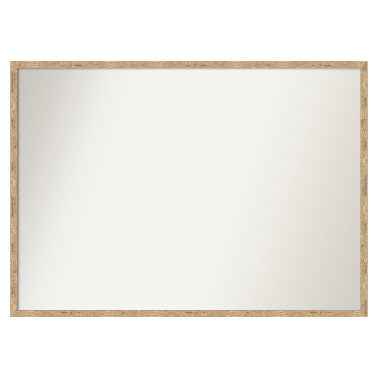 Amanti Art Imprint Light Bronze Frame 39-Inches W x 28-Inches H Rectangle Salon Scoop Silver Framed Wall Mirror