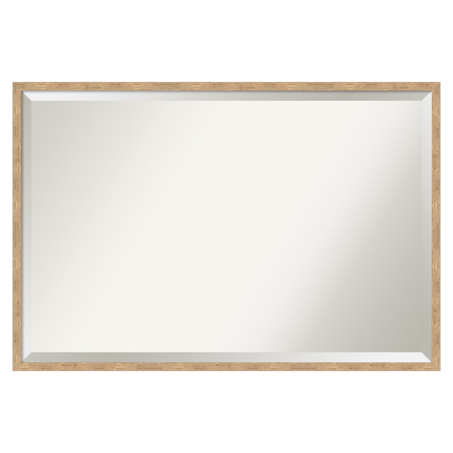 Amanti Art Imprint Light Bronze Frame 37-Inches W x 25-Inches H Rectangle Salon Scoop Silver Framed Wall Mirror