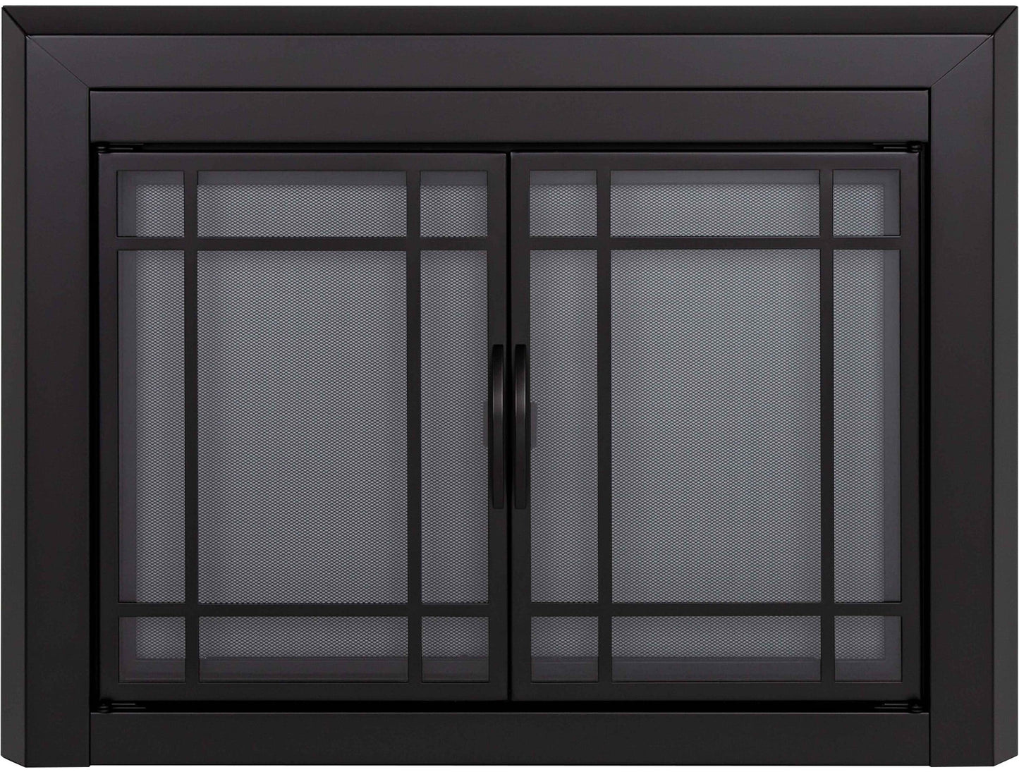 Pleasant Hearth Easton Black Small Cabinet-style Fireplace Doors with Smoke Tempered Glass EA-5010