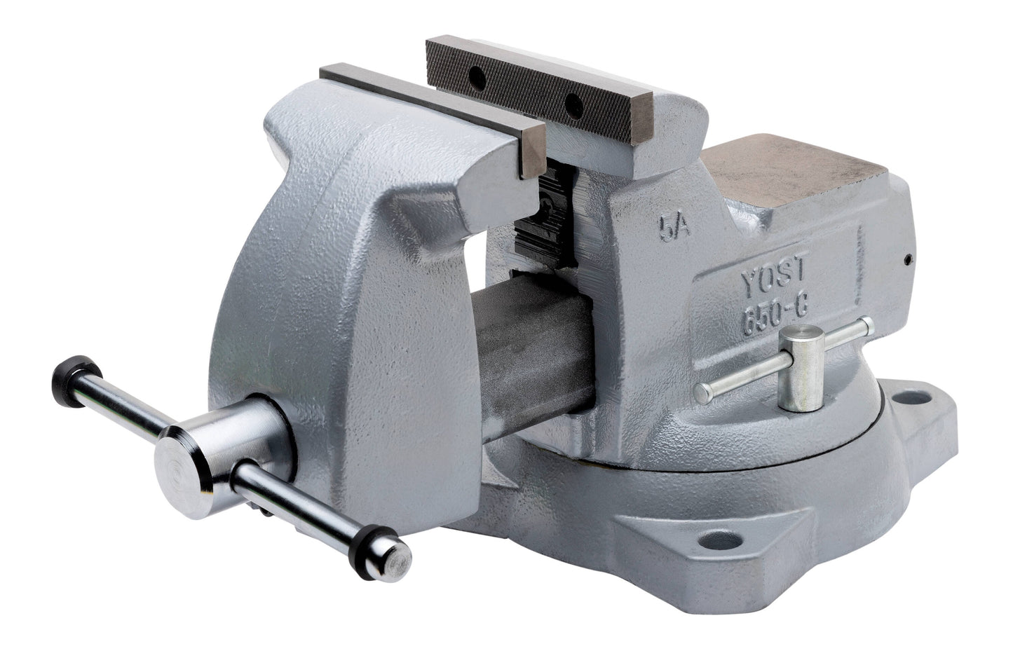 Yost Mechanics Style Bench Vise, 5-in Jaw Width, 5-1/4-in Jaw Opening, 2-1/2-in Pipe Capacity, 3-3/4-in Throat Depth 650-C