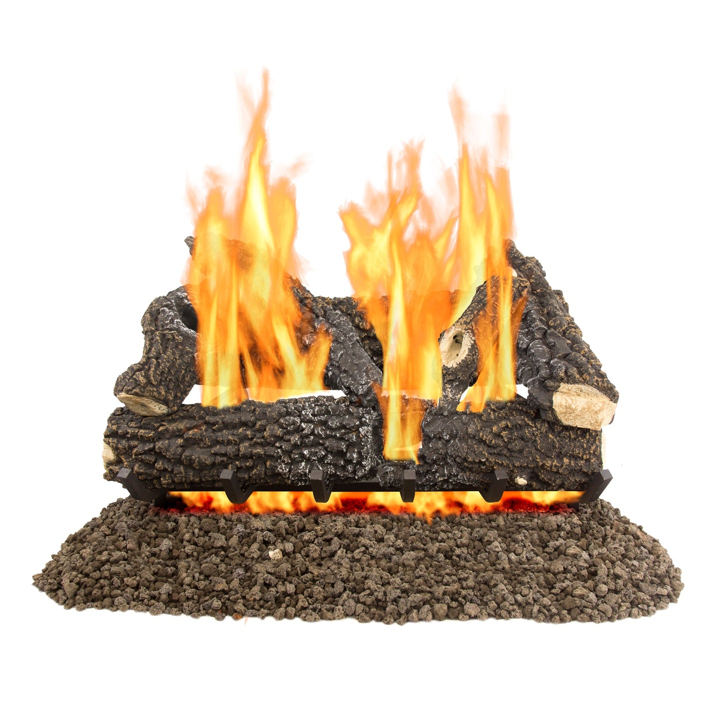 Pleasant Hearth 30-in 65000-BTU Natural Gas Dual-Burner Vented Gas Fireplace Logs VL-AA30D
