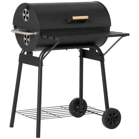Maocao Hoom 30" Portable Barrel Charcoal BBQ Grill 12.75-in W Black Charcoal Grill