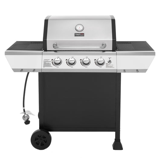 Royal Gourmet Freestanding Series Black and Silver 4 -Burner Liquid Propane Gas Grill