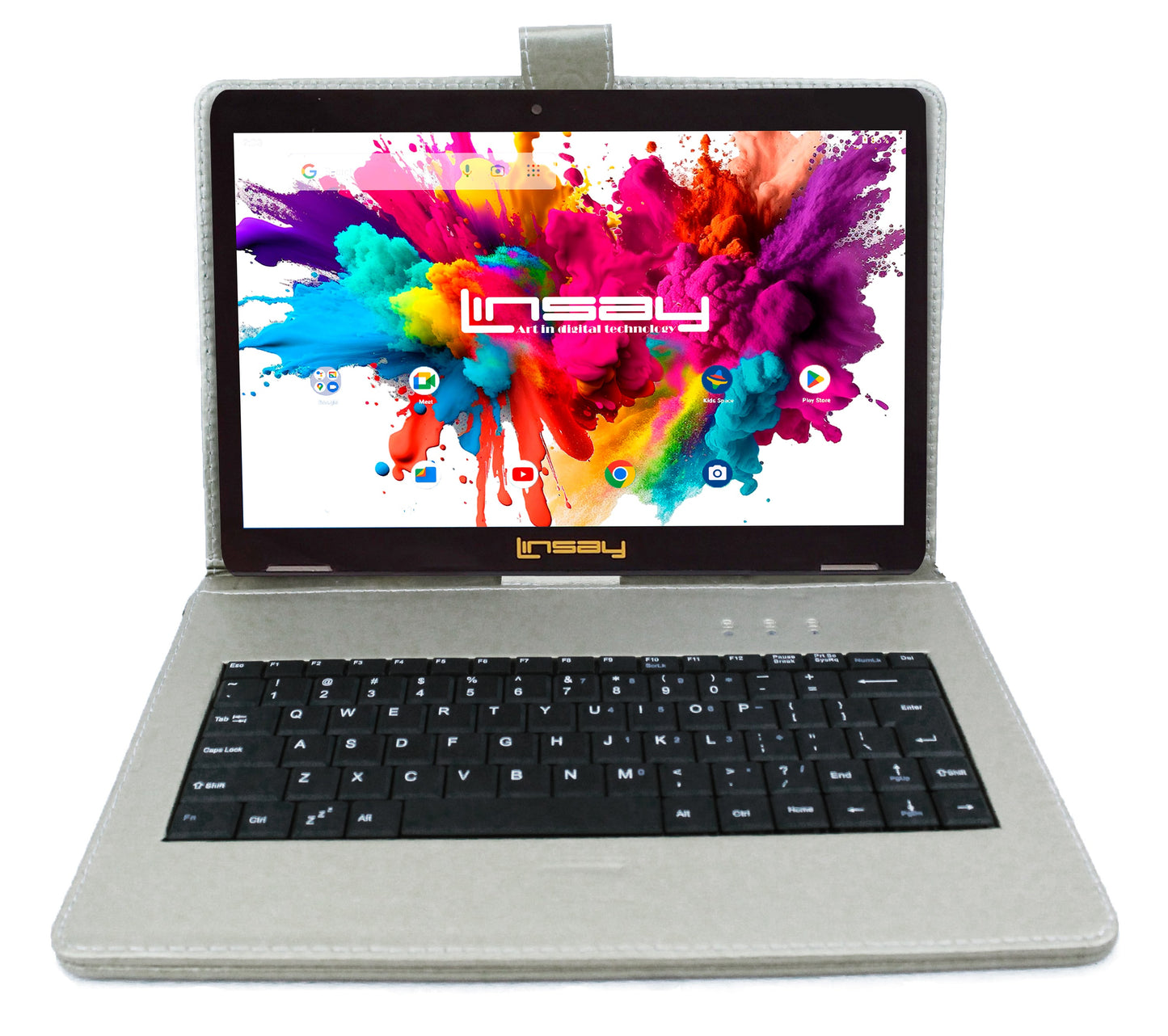 LINSAY 10.1-in 128 Android 13 Bluetooth, Wi-fi Tablet with Case Included F10XHDBDS