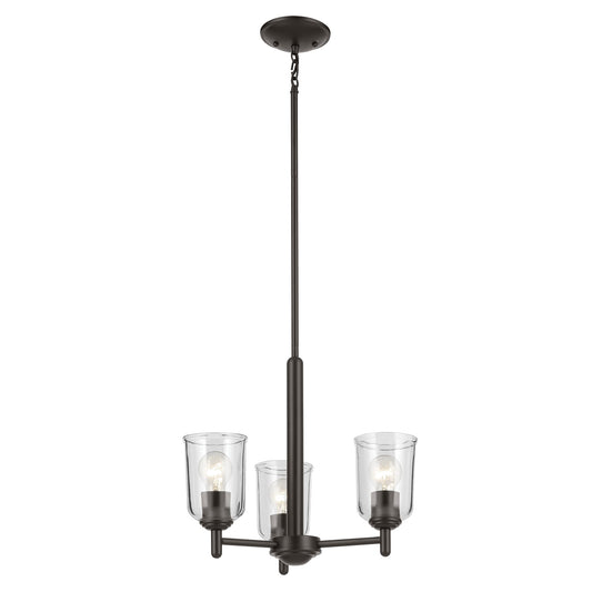Kichler Shailene 3 -Light Bronze Traditional For Use in Bedrooms, Dining Rooms, Foyers, Kitchens, Living Rooms Chandelier 6297517