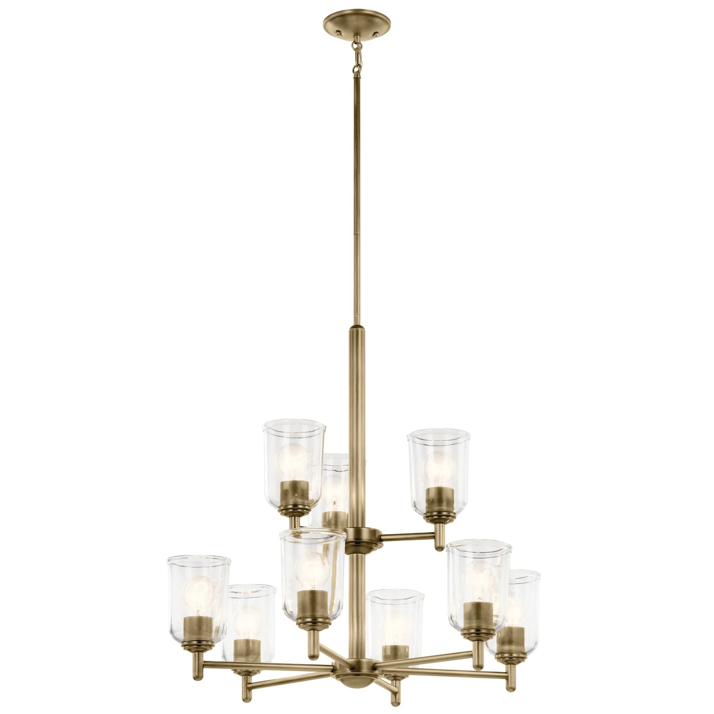 Kichler Shailene 9 -Light Gold Traditional For Use in Bedrooms, Dining Rooms, Foyers, Kitchens, Living Rooms Chandelier 6297521