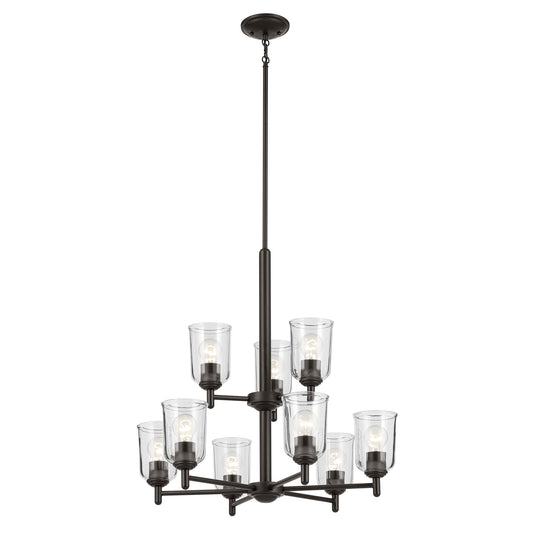 Kichler Shailene 9 -Light Bronze Traditional For Use in Bedrooms, Dining Rooms, Foyers, Kitchens, Living Rooms Chandelier 6297512