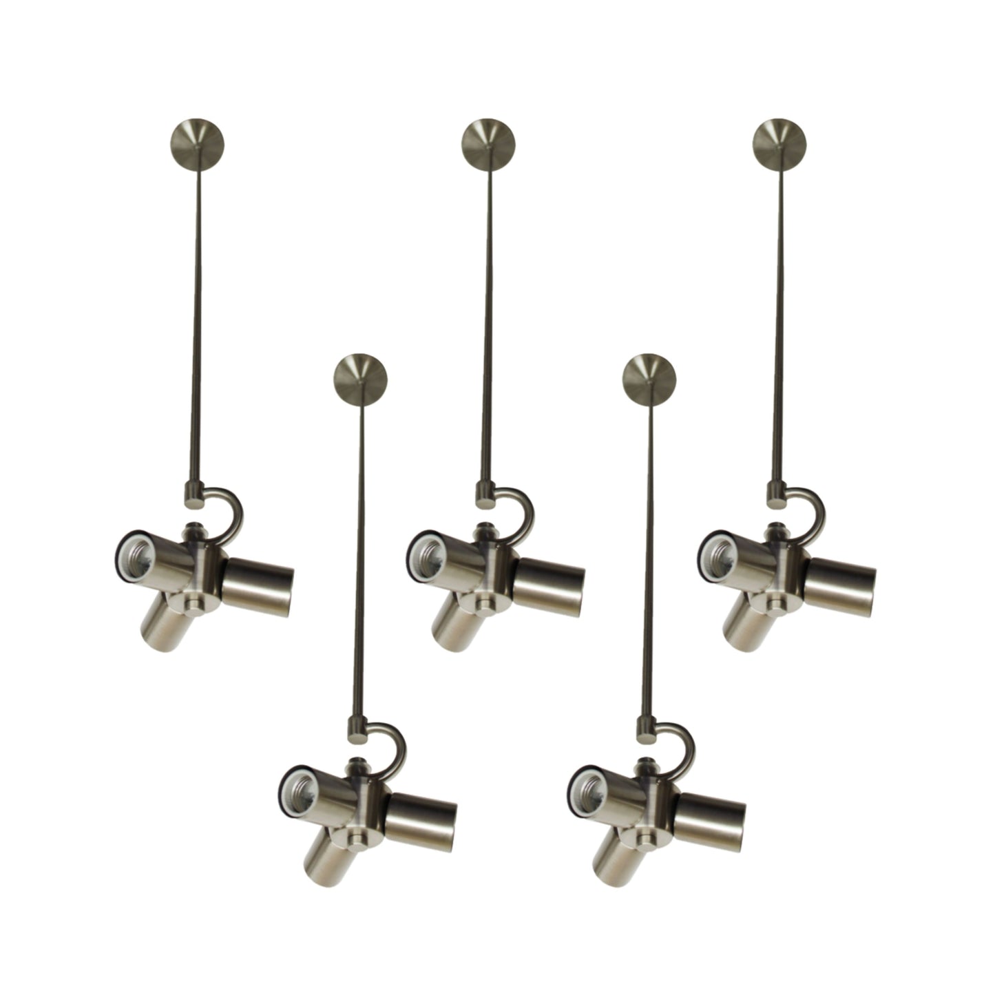 Cloth & Wire Pendant Kits Sets Brushed nickel Downrod Pendant Stem Light Kit