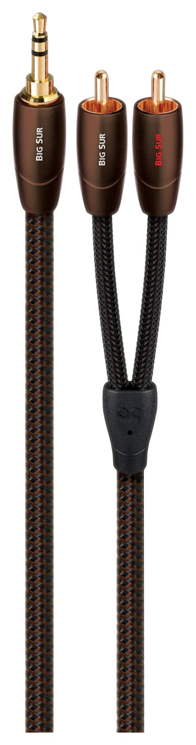 AudioQuest - Big Sur 6.6' 3.5mm Mini-to-RCA Interconnect Cable - Brown