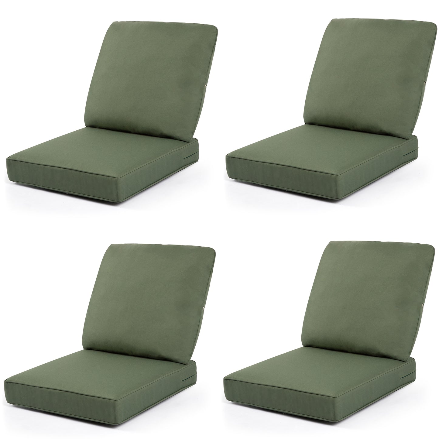 Runesay Seating Cushion Set 24-in x 24-in 8 -Piece Green Patio sofa cushion