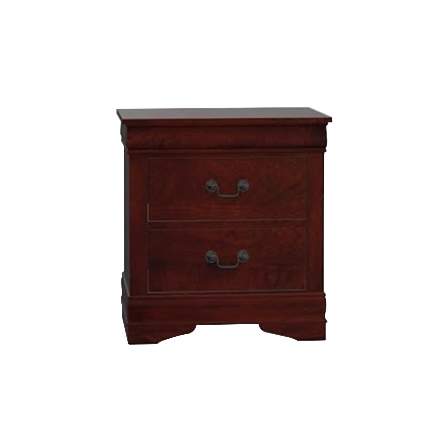 Cherry 2 -Drawer 15.75-in W x 23.75-in H Midcentury Nightstand