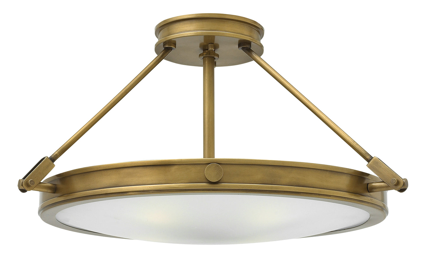 Hinkley Collier 4 -Light 22-in Antique Brass Semi Flush Mount Light 6588921