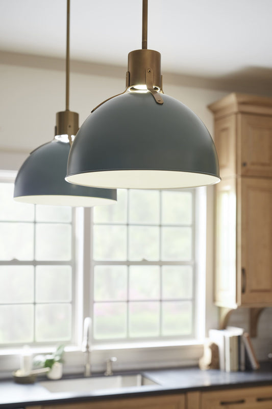 Hinkley Argo Lacquered Brass Modern/contemporary Dome Medium Hanging Pendant light 6588894