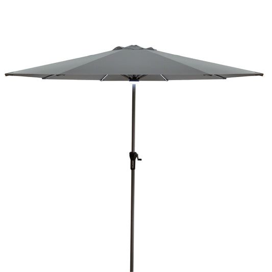 Northlight 9-ft Aluminum Gray Push-button Tilt Misting Patio Umbrella