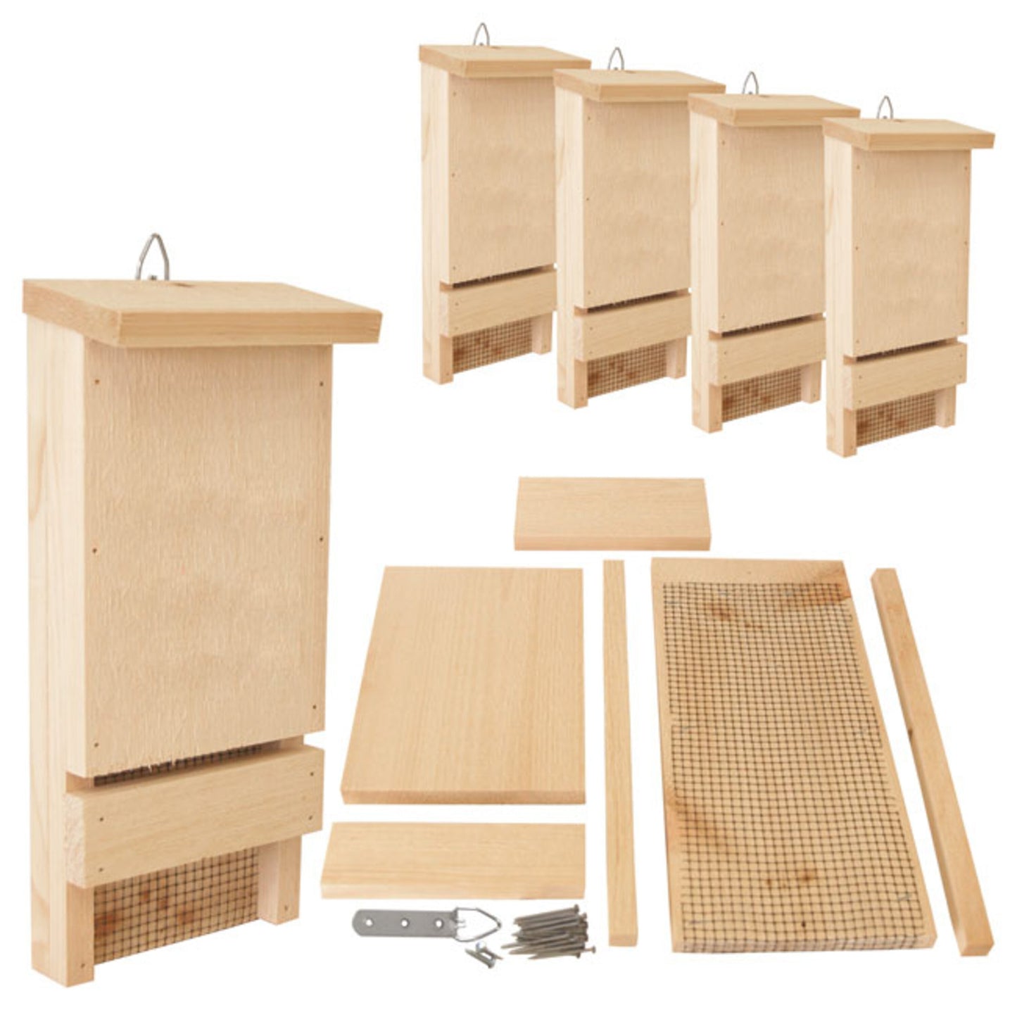 Coveside Conservation Brown wood Flush/Post mount Bat house