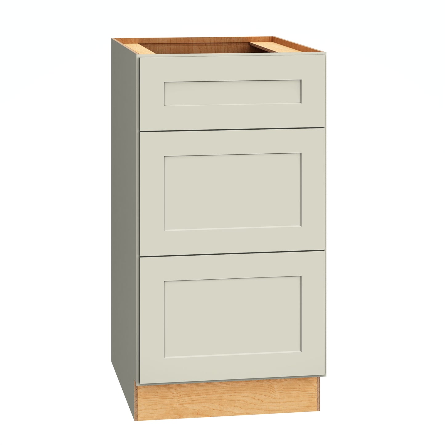 Diamond Express Jamestown 18-in W x 34.5-in H x 24-in D Icy Avalanche 3 -Drawers Drawer Base Fully assembled Plywood Cabinet Recessed Panel