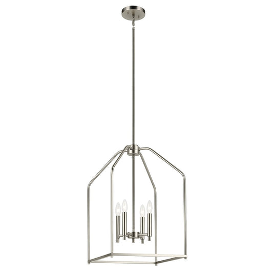 Kichler Madden 4 -Light Brushed Nickel Modern/contemporary Square Medium Hanging Pendant light 6814641