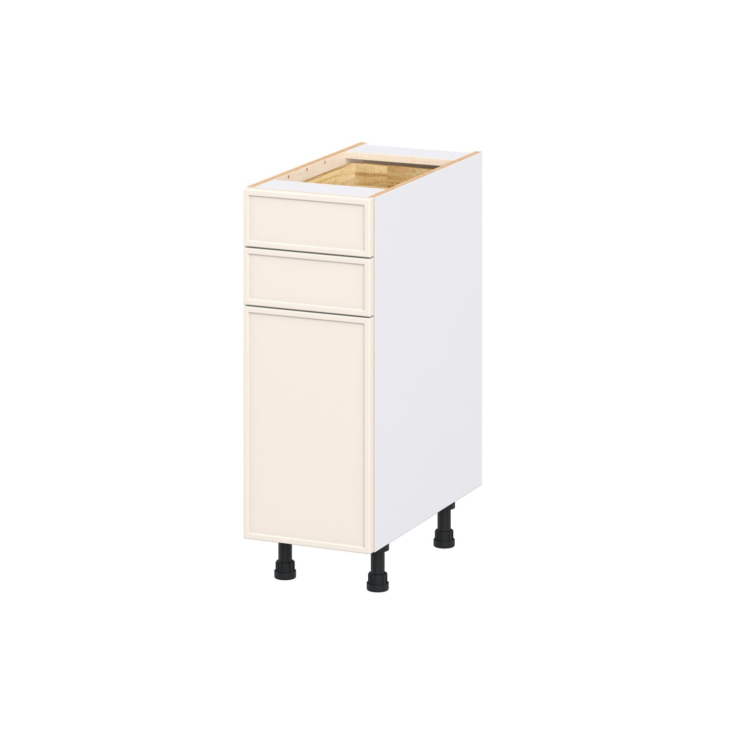 Hugo&Borg Chapel Hill 12-in W x 34.5-in H x 24.66-in D Washed Linen 2 -Drawers Base Fully assembled Cabinet Flat Panel