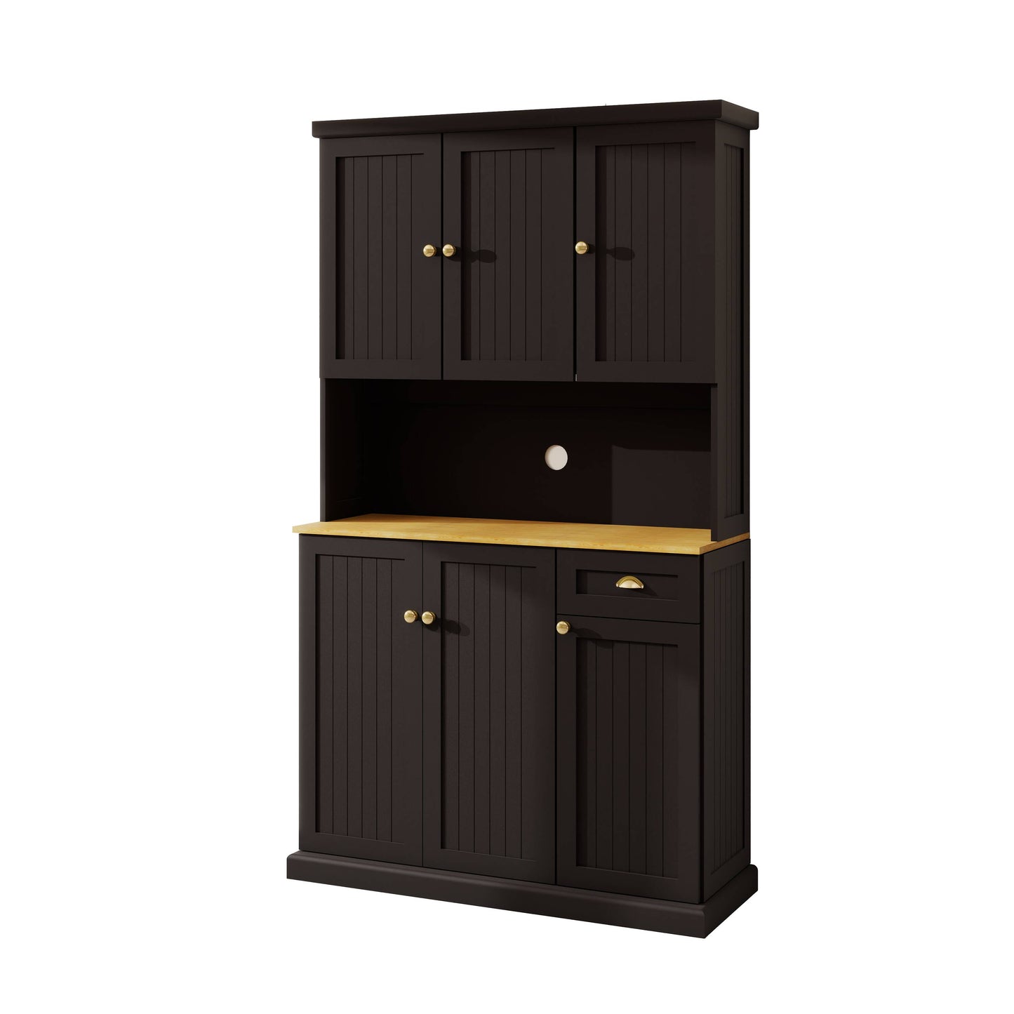 Flynama Contemporary/Modern Black Pantry