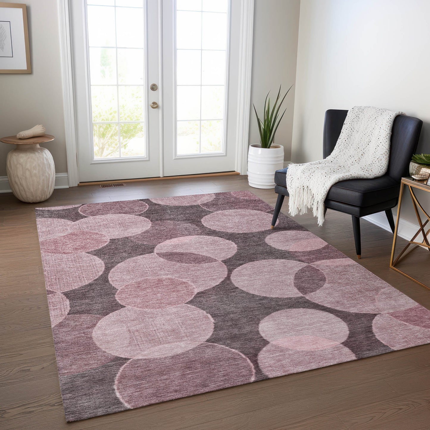 Addison Rugs Chantille ACN1751BL 8 x 10 (ft) Loomed Blush Rectangular Indoor/Outdoor Machine washable Pet Friendly Area rug