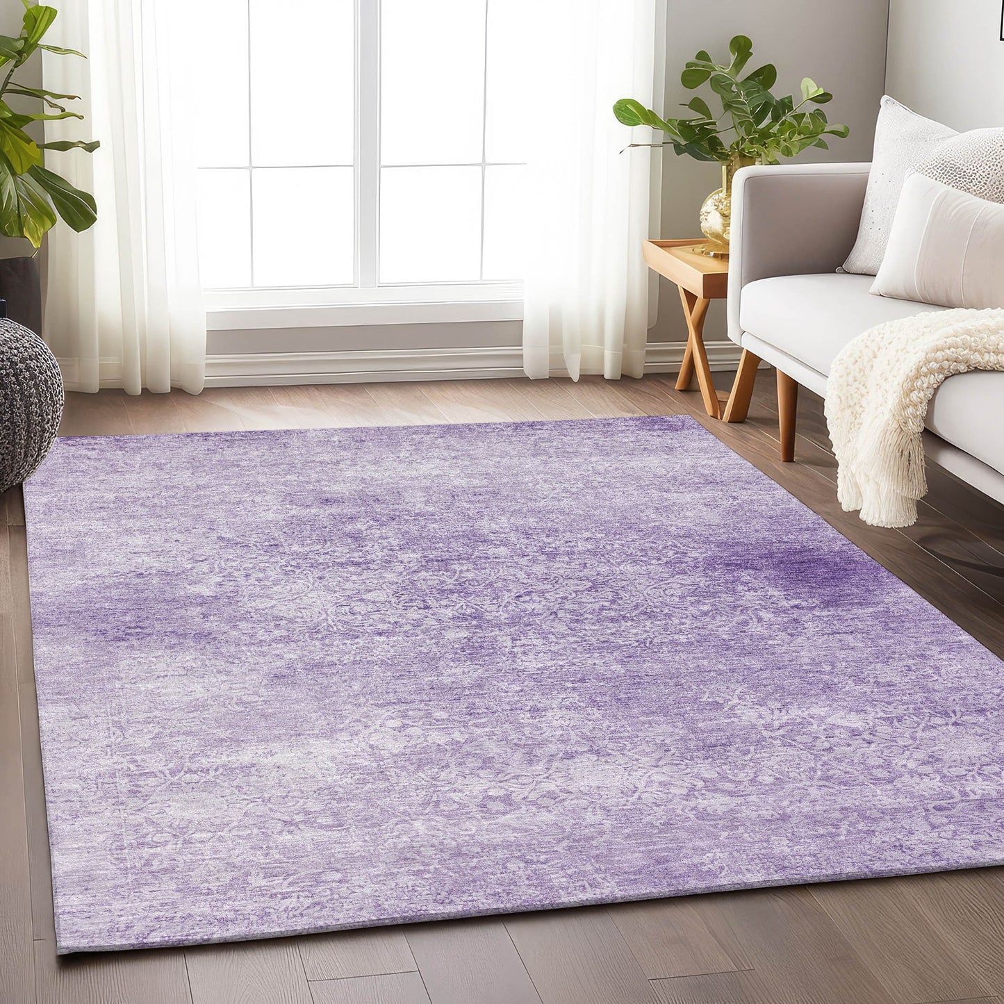 Addison Rugs Chantille ACN1763LL 9 x 12 (ft) Loomed Lilac Rectangular Indoor/Outdoor Machine washable Pet Friendly Area rug