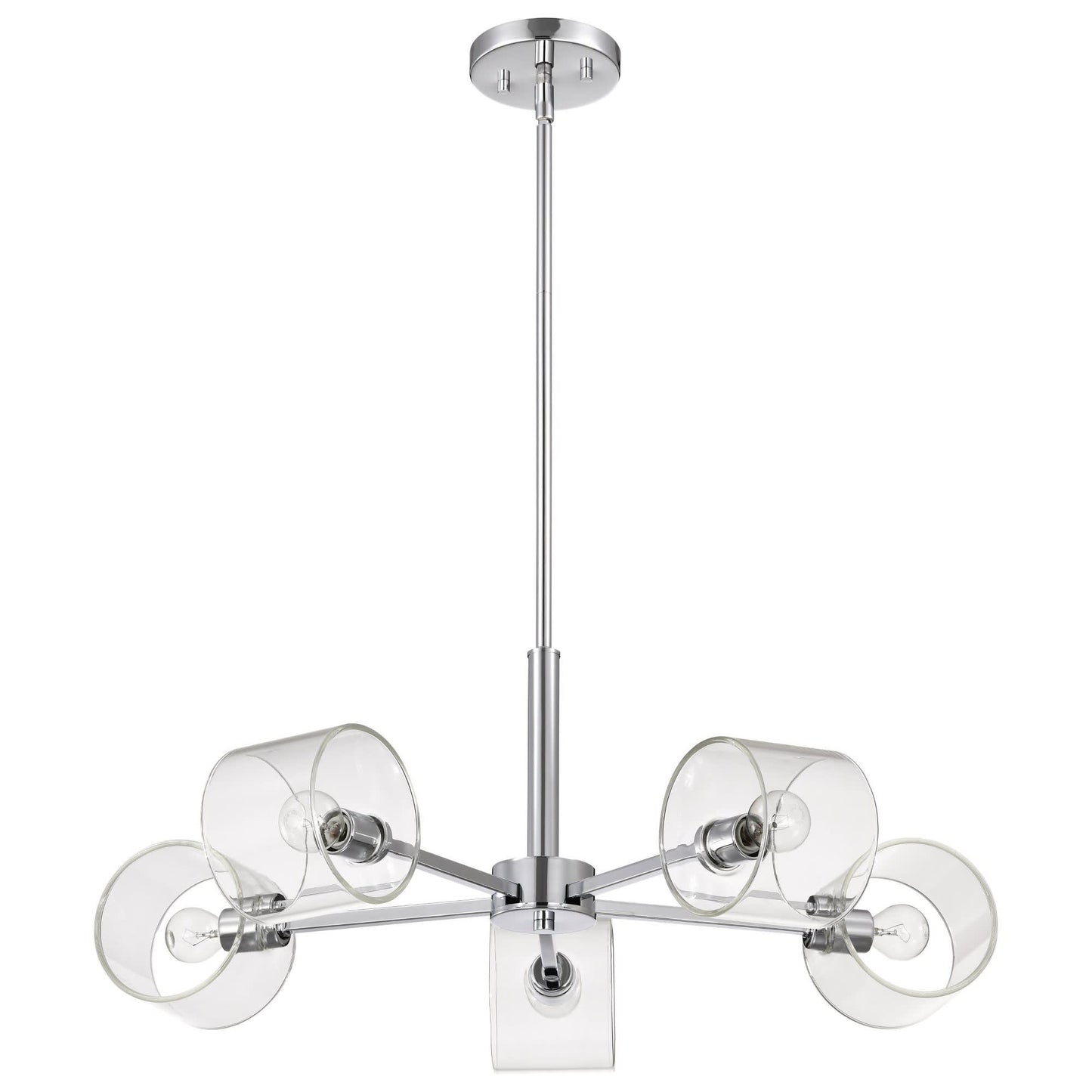 Nuvo Lighting Marlowe 5 - Light - Polished Nickel / Steel Chandelier