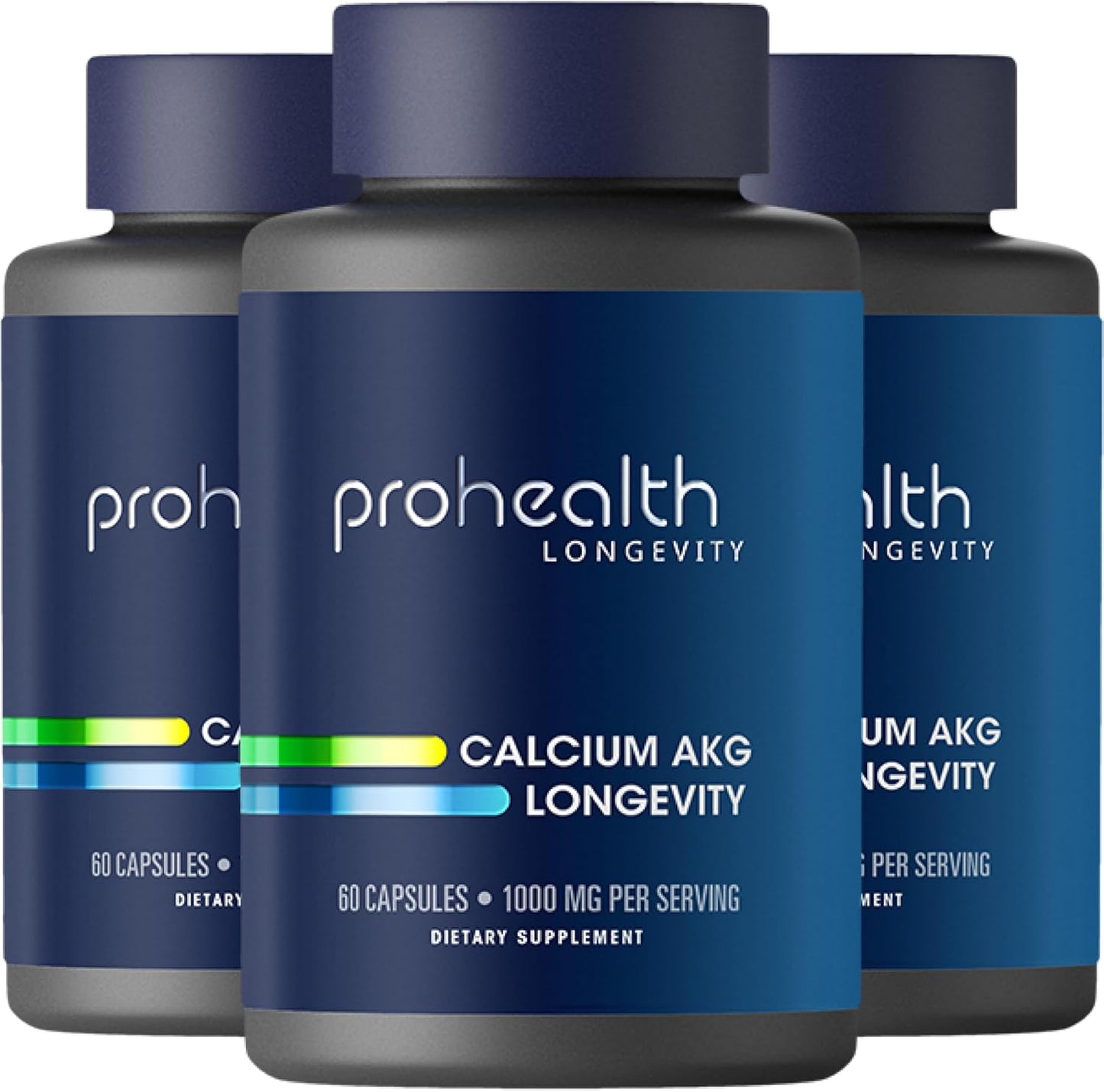ProHealth, Ca AKG Supplement (Alpha Ketoglutarate) (1,000 mg per 2 Capsule Serving, 60 Capsules). Supports Cellular Energy, Metabolic Function and Healthy Aging Processes (3 Pack)