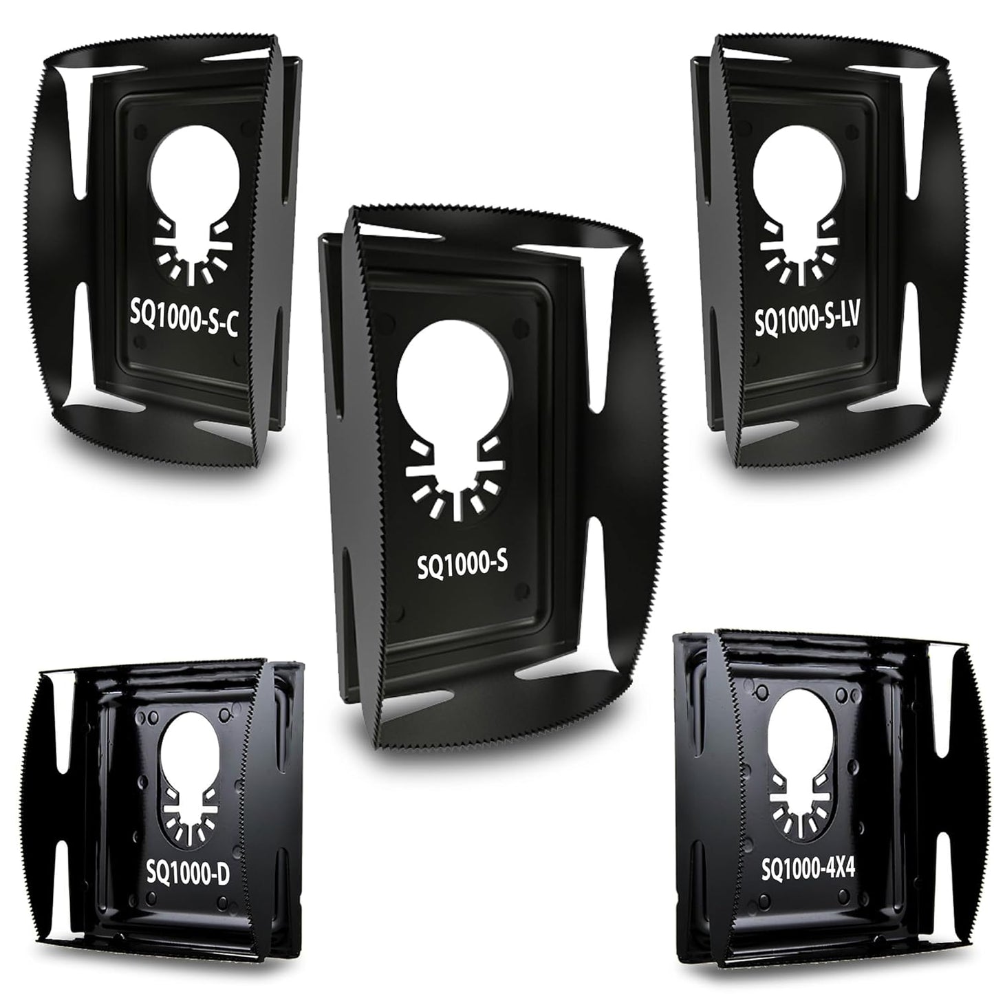 Qbit Pro Pack Saw Blades, Stainless Steel Cut Outs, Magnepull QBit Outlet Square Slot Cutter Box for Oscillating Power Multi-Tools to Cut-in Most Sizes of Gang Boxes Drywall Tools for Home Improvement