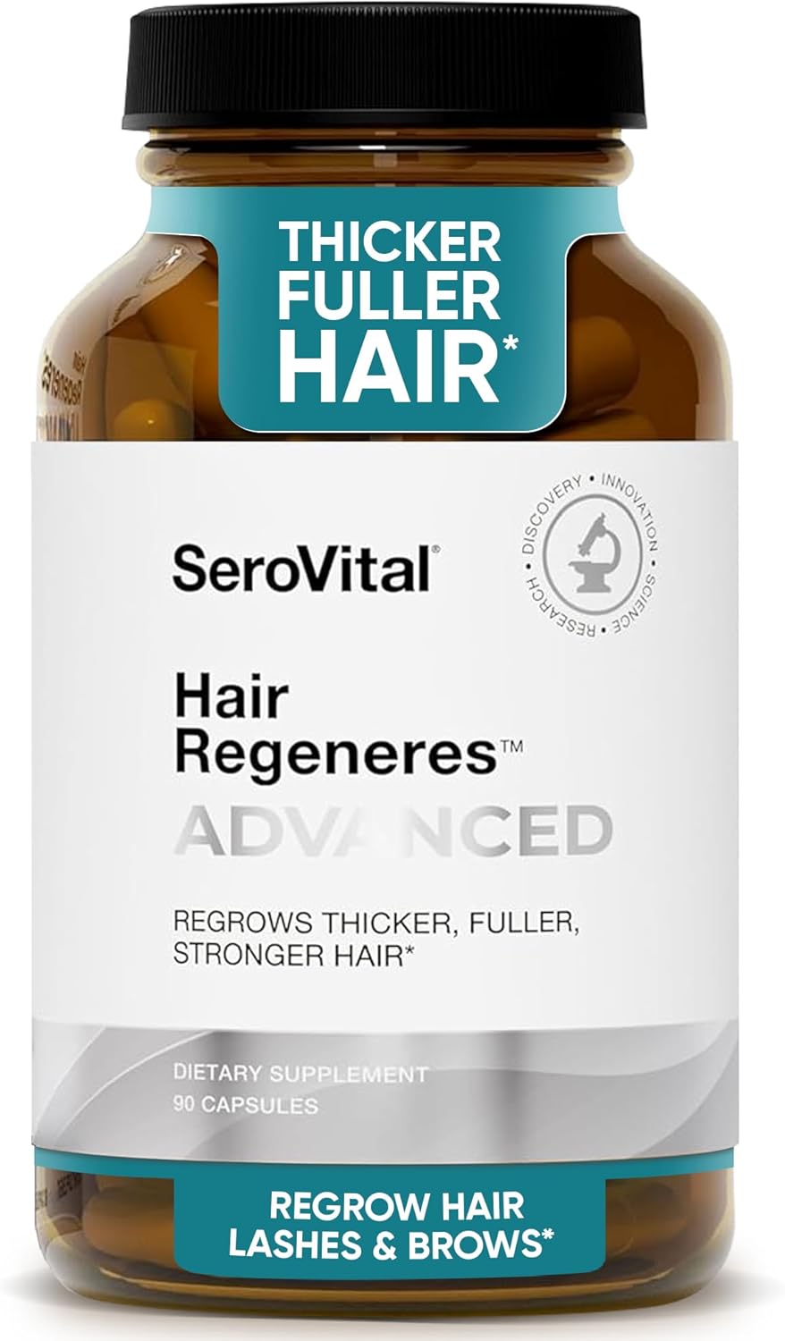 Hair Regeneres Advanced - Reduces Hair Shedding & Breakage - Promote Scalp Health - Stress-Related Hair Loss – Ashwagandha and Marine Collagen, 90 Ct