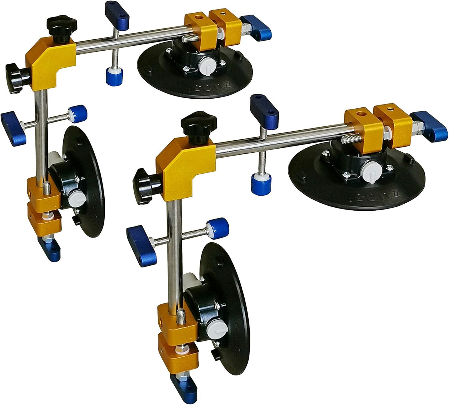 ZUOS Right Angle 90 Degree Countertop Seam Setter with 6" Suction Cup for Seam Joining & Leveling\/Professional Countertop, granite, Stone, Marble Slab Installation. (2 PACK) (6" seam setter)