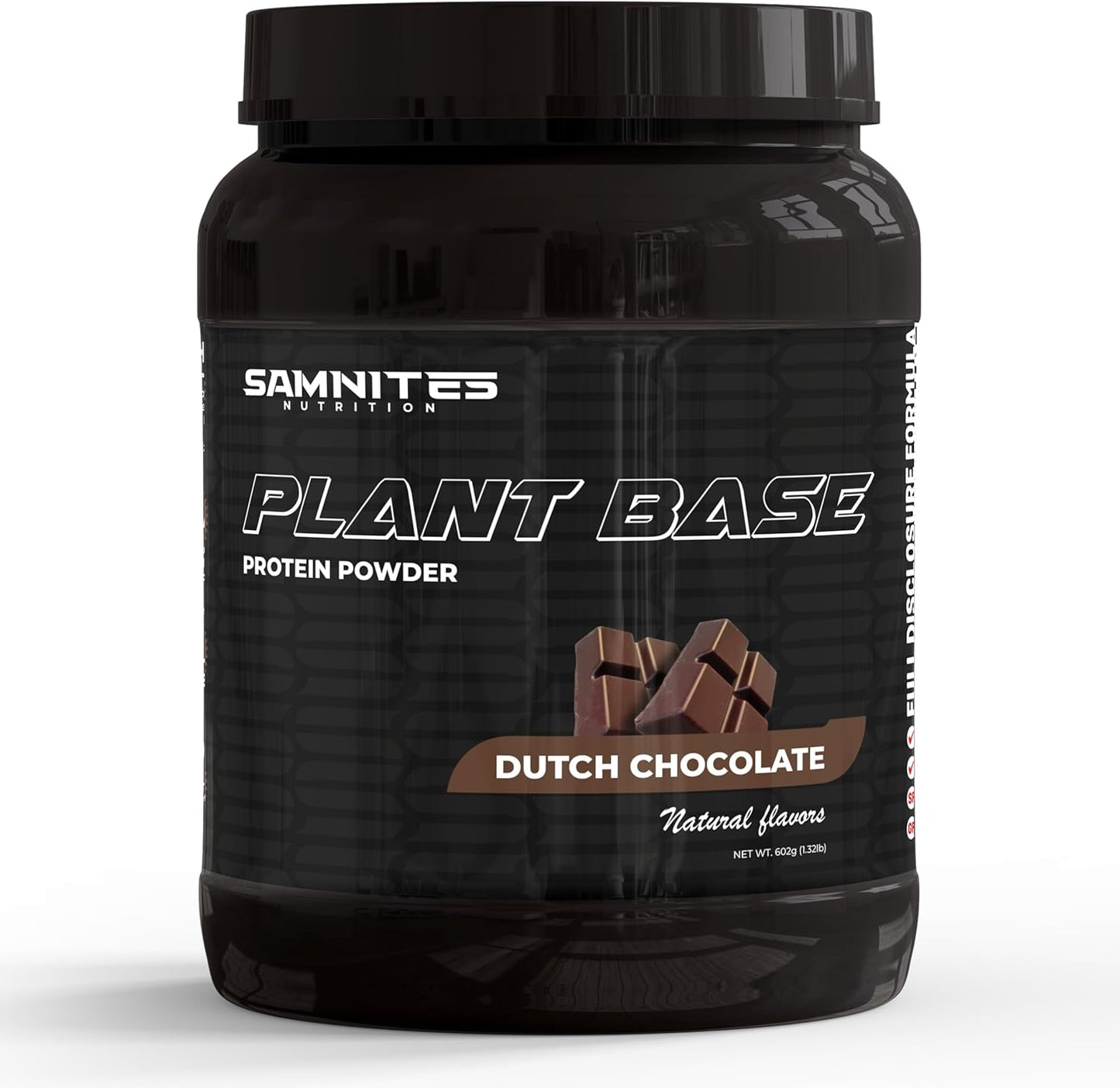 Samnites Plant Base Protein Powder, Dutch Chocolate Flavor, Natural Whey with AstraGin, 20g Protein, 1.32lb, Gluten Free, Soy Free