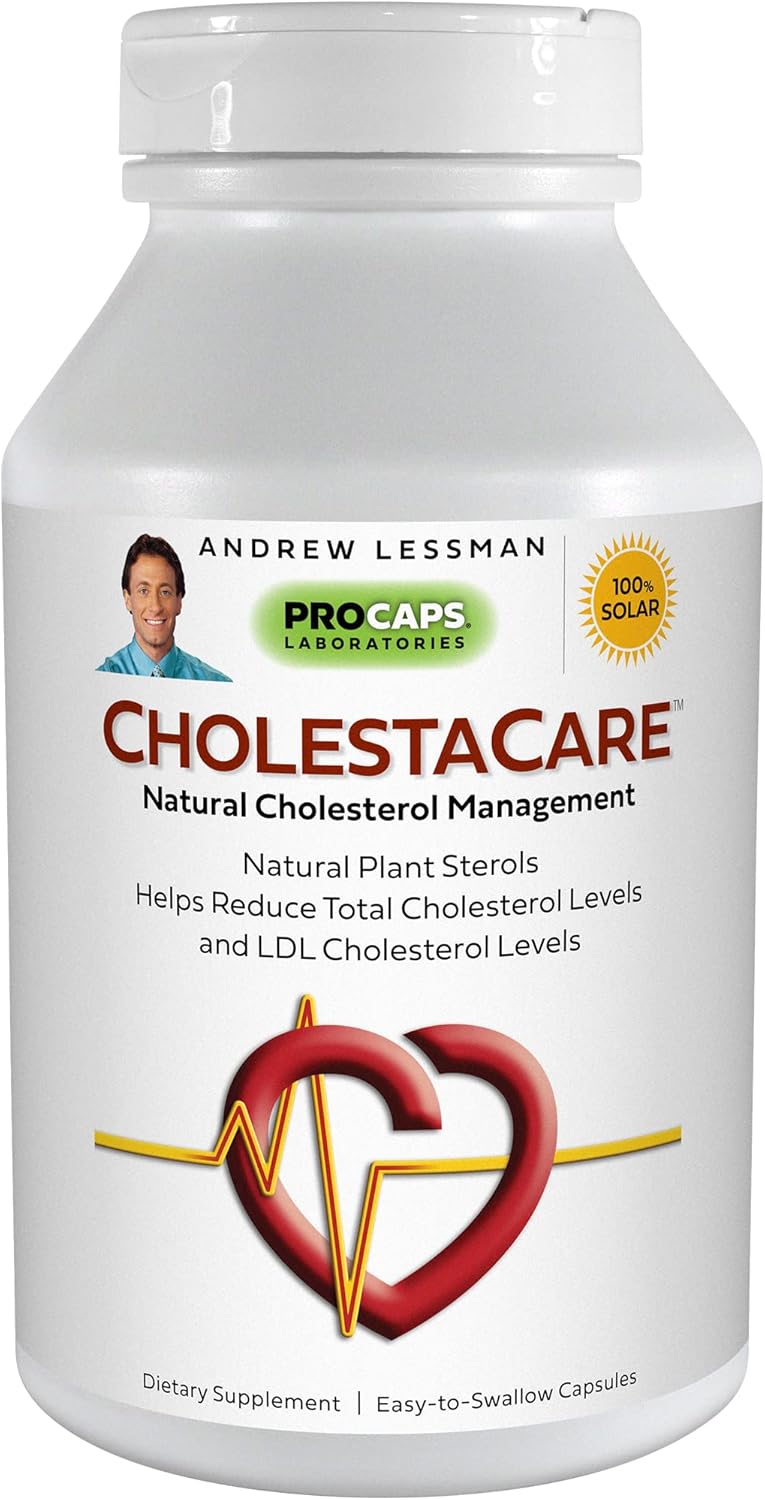 ANDREW LESSMAN CholestaCare Capsules - Unique Natural Phytosterol Blend. No Additives. Easy to Swallow Capsules
